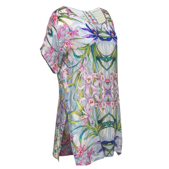 Johnny Was - Multicolored Floral Print Dress Tunic (2) - Picture 2 of 5